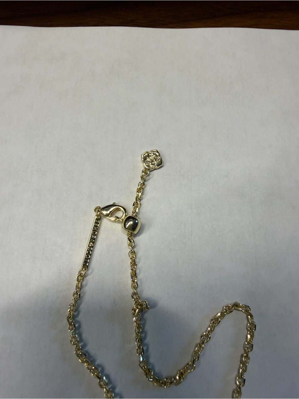 Kendra Scott Cailin Gold Green Crystal Pendant Necklace - Picture 3 of 5